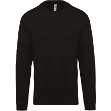 KARIBAN Uniszex kereknyakú pulóver, Kariban KA474, Black-L