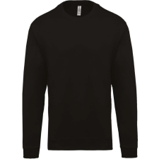 KARIBAN Uniszex kereknyakú pulóver, Kariban KA474, Black-M férfi pulóver, kardigán
