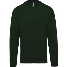 KARIBAN Uniszex kereknyakú pulóver, Kariban KA474, Forest Green-M