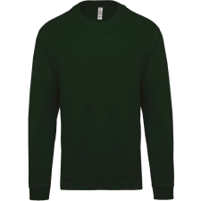 KARIBAN Uniszex kereknyakú pulóver, Kariban KA474, Forest Green-XL férfi pulóver, kardigán