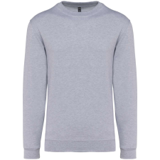 KARIBAN Uniszex kereknyakú pulóver, Kariban KA474, Oxford Grey-S férfi pulóver, kardigán