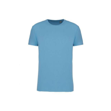 KARIBAN Uniszex körkötött organikus póló rövid ujjú, Kariban KA3032IC, Cloudy Blue Heather-4XL férfi póló