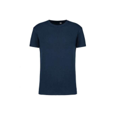 KARIBAN Uniszex körkötött organikus póló rövid ujjú, Kariban KA3032IC, Navy-XS férfi póló