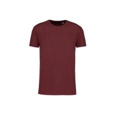 KARIBAN Uniszex körkötött organikus póló rövid ujjú, Kariban KA3032IC, Wine Heather-2XL