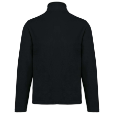 KARIBAN Uniszex környezetbarát, unisex cipzáras mikropolár pulóver, Kariban KA9121, Black-XS férfi pulóver, kardigán
