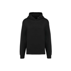 KARIBAN Uniszex laza szabású kapucnis pulóver, Kariban KA4018, Black-M