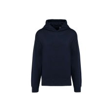 KARIBAN Uniszex laza szabású kapucnis pulóver, Kariban KA4018, Navy-S