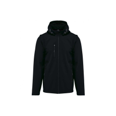 KARIBAN Uniszex levehető ujjú kapucnis softshell dzseki, Kariban KA422, Black-2XL