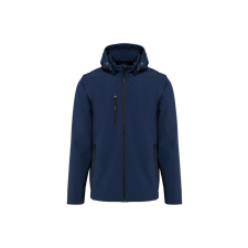 KARIBAN Uniszex levehető ujjú kapucnis softshell dzseki, Kariban KA422, Navy-2XL férfi kabát, dzseki