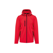 KARIBAN Uniszex levehető ujjú kapucnis softshell dzseki, Kariban KA422, Red-S férfi kabát, dzseki