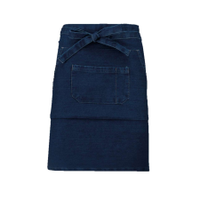 KARIBAN Uniszex pamut, 50 cm-es derekas kötény zsebekkel, Kariban KA898, Denim-U lakástextília