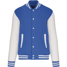 KARIBAN Uniszex pulóver Kariban KA497 Teddy Fleece Jacket -M, Light Royal Blue/White női pulóver, kardigán