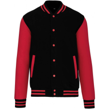 KARIBAN Uniszex pulóver Kariban KA497 Teddy Fleece Jacket -XL, Black/Red női pulóver, kardigán