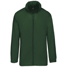 KARIBAN Uniszex rejtett kapucnis széldzseki, Kariban KA616, Forest Green-L