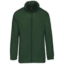 KARIBAN Uniszex rejtett kapucnis széldzseki, Kariban KA616, Forest Green-XL férfi kabát, dzseki