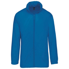 KARIBAN Uniszex rejtett kapucnis széldzseki, Kariban KA616, Tropical Blue-L férfi kabát, dzseki