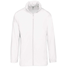 KARIBAN Uniszex rejtett kapucnis széldzseki, Kariban KA616, White-2XL