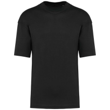KARIBAN Uniszex szélesebb szabású környakas póló, Kariban KA3008, Black-L férfi póló