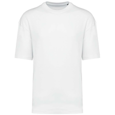 KARIBAN Uniszex szélesebb szabású környakas póló, Kariban KA3008, White-L