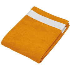 KARIBAN Uniszex törölköző Kariban KA118 Beach Towel -100X160, Orange/White lakástextília