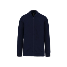 KARIBAN Uniszex vastag cpzáros pulóver, Kariban KA4002, Navy-L