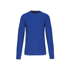 KARIBAN Uniszex vastag kereknyakú pulóver, Kariban KA442, Light Royal Blue-XS