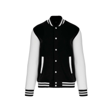 KARIBAN Uniszex vastag patentos pulóver, Kariban KA497, Black/White-L