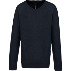 KARIBAN V-nyakú gyerek pulóver KA9109, Navy-6/8