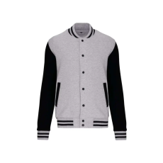 KARIBAN vastag patentos pulóver KA497, Oxford Grey/Black-2XL