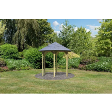  Karibu Lisszabon fa kerti pavilon, 235 cm x 208 cm kerti bútor