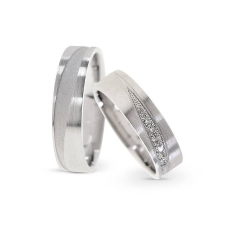  KARIKAGYŰRŰ PÁRBAN 14K ARANY 10,3 GR, GYÉMÁNT KŐVEL gyűrű