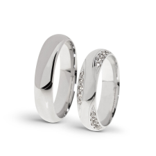  KARIKAGYŰRŰ PÁRBAN 14K ARANY 10,4 GR, CIRKÓNIA KŐVEL gyűrű