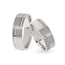  KARIKAGYŰRŰ PÁRBAN 14K ARANY 12,3 GR, CIRKÓNIA KŐVEL gyűrű