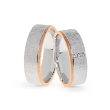  KARIKAGYŰRŰ PÁRBAN 14K ARANY 12,3 GR, CIRKÓNIA KŐVEL gyűrű