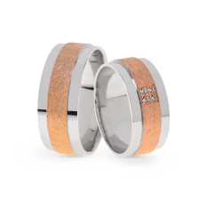  KARIKAGYŰRŰ PÁRBAN 14K ARANY 13,2 GR, CIRKÓNIA KŐVEL gyűrű