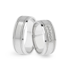  KARIKAGYŰRŰ PÁRBAN 14K ARANY 13 GR, CIRKÓNIA KŐVEL gyűrű