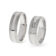  KARIKAGYŰRŰ PÁRBAN 14K ARANY 16,2 GR, GYÉMÁNT KŐVEL 0,1 CT gyűrű