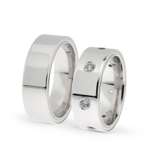  KARIKAGYŰRŰ PÁRBAN 14K ARANY 22,9 GR, CIRKÓNIA KŐVEL gyűrű