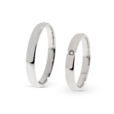  KARIKAGYŰRŰ PÁRBAN 14K ARANY 5,5 GR, GYÉMÁNT KŐVEL gyűrű