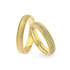  KARIKAGYŰRŰ PÁRBAN 14K ARANY 7,1 GR, CIRKÓNIA KŐVEL gyűrű