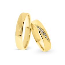  KARIKAGYŰRŰ PÁRBAN 14K ARANY 7,6 GR, CIRKÓNIA KŐVEL gyűrű