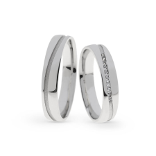  KARIKAGYŰRŰ PÁRBAN 14K ARANY 7,6 GR, GYÉMÁNT KŐVEL gyűrű