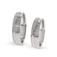  KARIKAGYŰRŰ PÁRBAN 14K ARANY 7,9 GR, CIRKÓNIA KŐVEL gyűrű