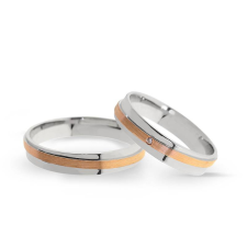  KARIKAGYŰRŰ PÁRBAN 14K ARANY 8,2 GR, CIRKÓNIA KŐVEL gyűrű