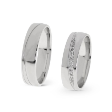  KARIKAGYŰRŰ PÁRBAN 14K ARANY 9,4 GR, CIRKÓNIA KŐVEL gyűrű