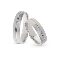 KARIKAGYŰRŰ PÁRBAN 14K ARANY 9,4 GR, GYÉMÁNT KŐVEL 0,06 CT gyűrű