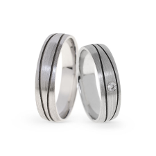  KARIKAGYŰRŰ PÁRBAN 14K ARANY 9 GR, CIRKÓNIA KŐVEL gyűrű