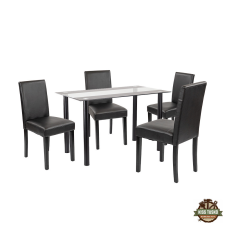  Karin 4+1 étkező garnitúra fekete-fekete bútor