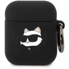 Karl Lagerfeld 3D Logo NFT Choupette Head Airpods 1/2 Black szilikon tok fülhallgató, fejhallgató tok