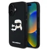 Karl Lagerfeld 3D Rubber Double Heads iPhone 16 hátlap tok, fekete
